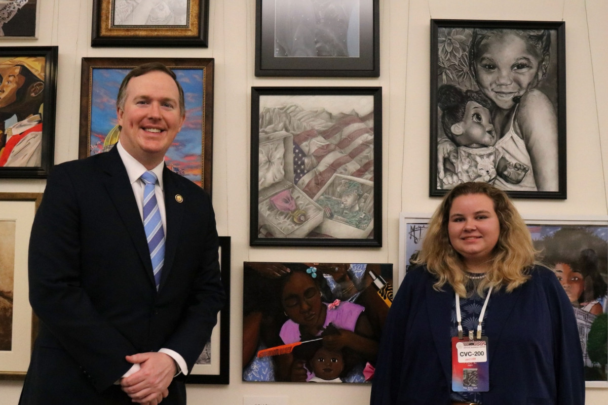 Congressman Brian Jack with Art Competition Winner Hope Ivey