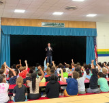 Congressman Jack addresses students at Blanchard Elementary School.