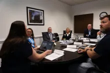  Congressman Brian Jack meets with Atlanta Regional Airport Aviation Director Hope Macaluso and airport staff.