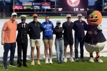 Congressman Brian Jack joins students that he appointed to military service academies.